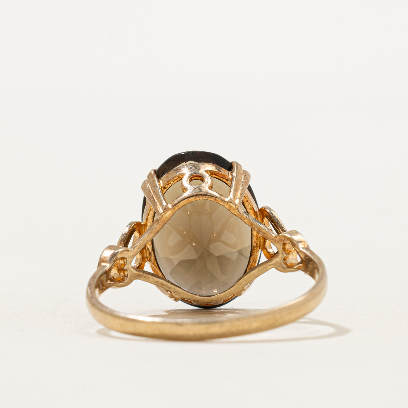 1994 Birmingham Smoky Quartz Textured Cocktail Ring | 5.00ct | SZ 7.5