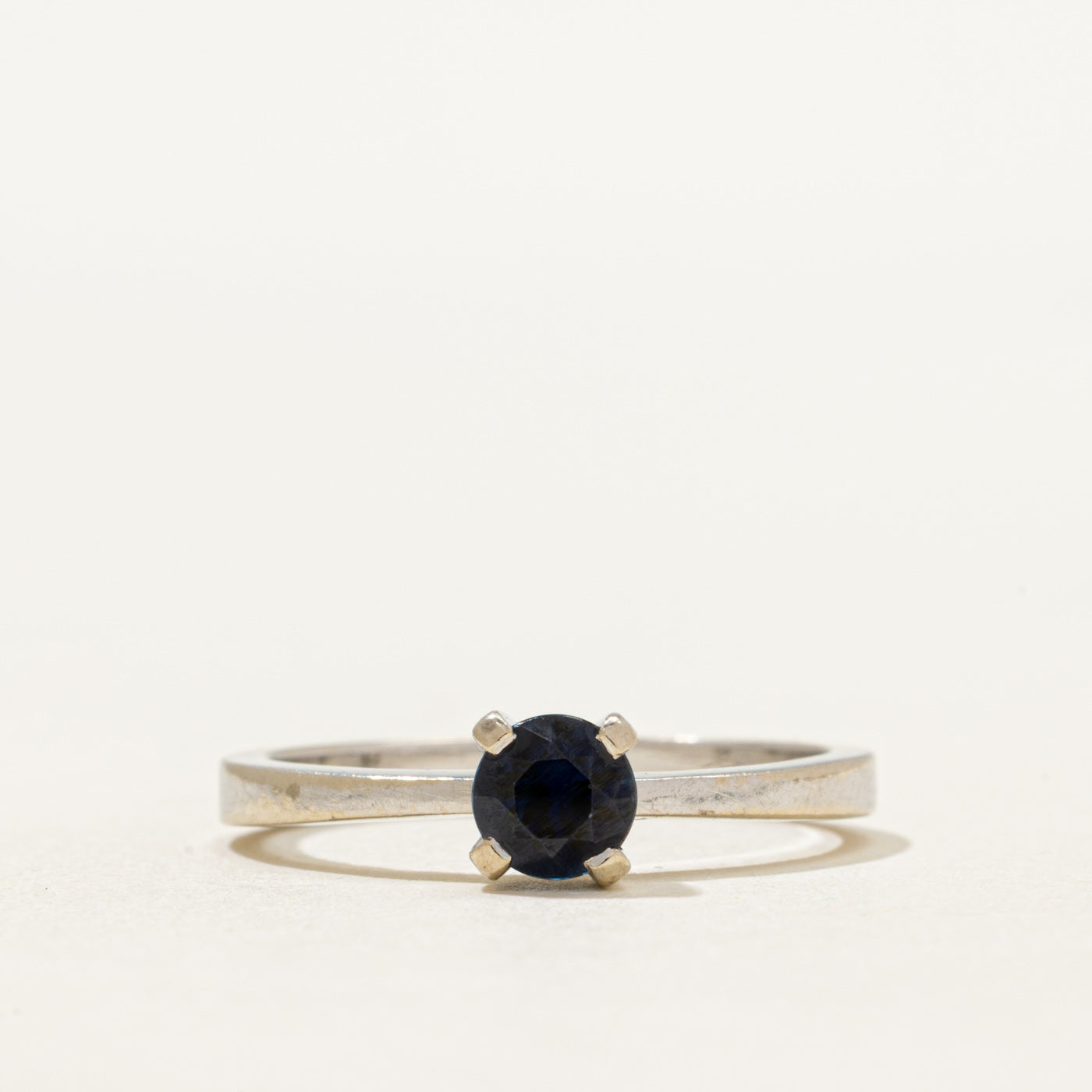 Ukrainian Hallmarked Solitaire Sapphire Ring | 0.55ct | SZ 6.5