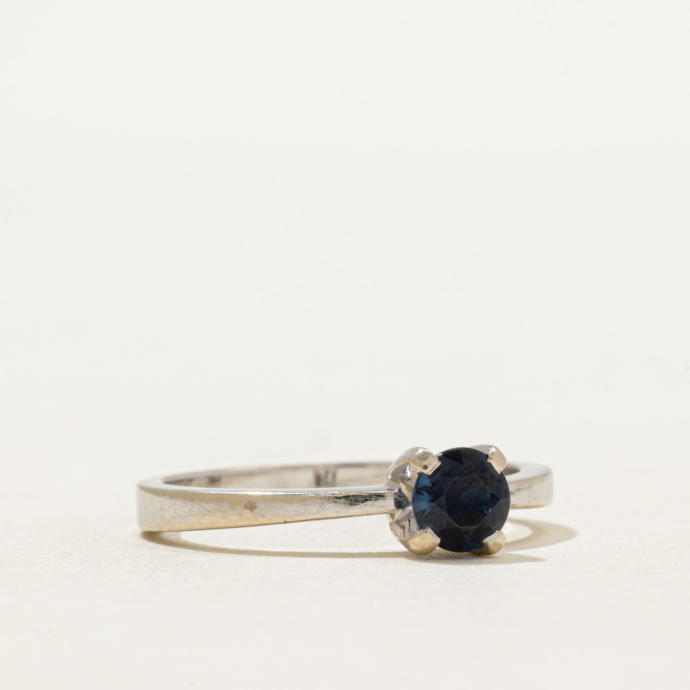 Ukrainian Hallmarked Solitaire Sapphire Ring | 0.55ct | SZ 6.5