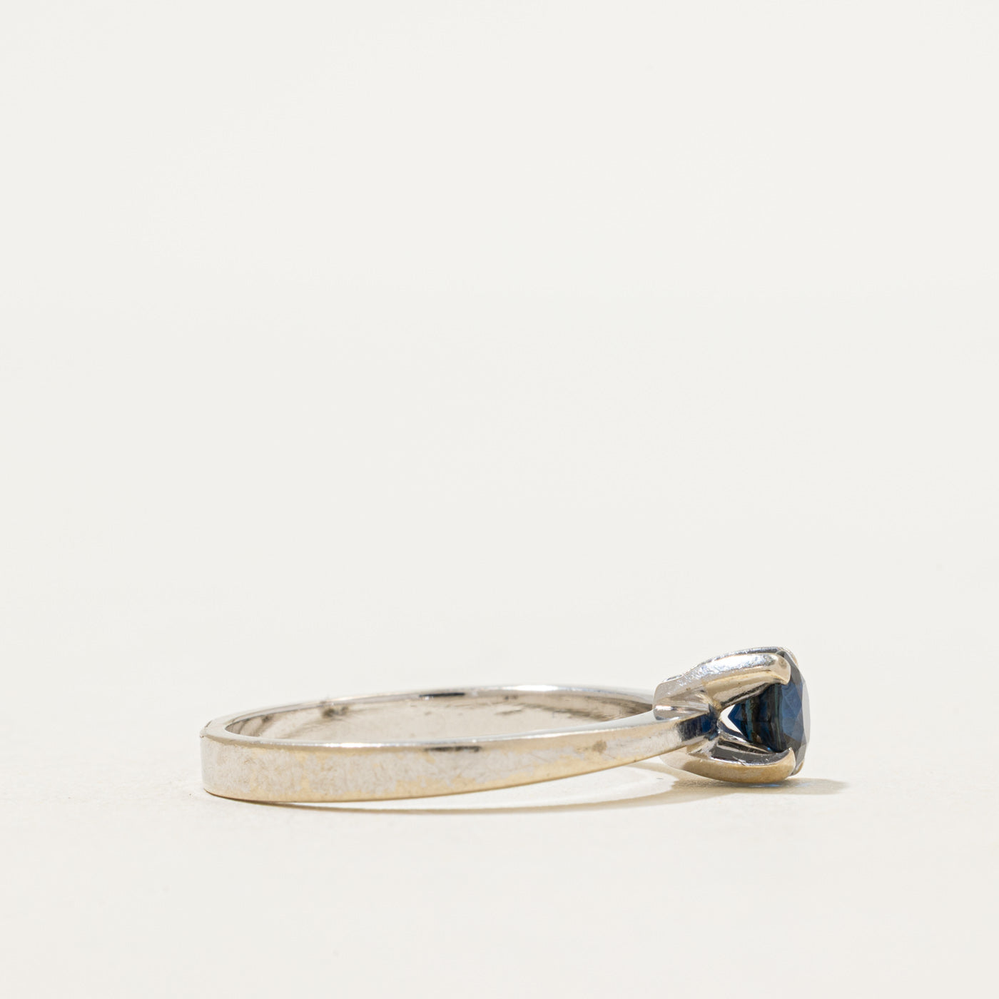 Ukrainian Hallmarked Solitaire Sapphire Ring | 0.55ct | SZ 6.5