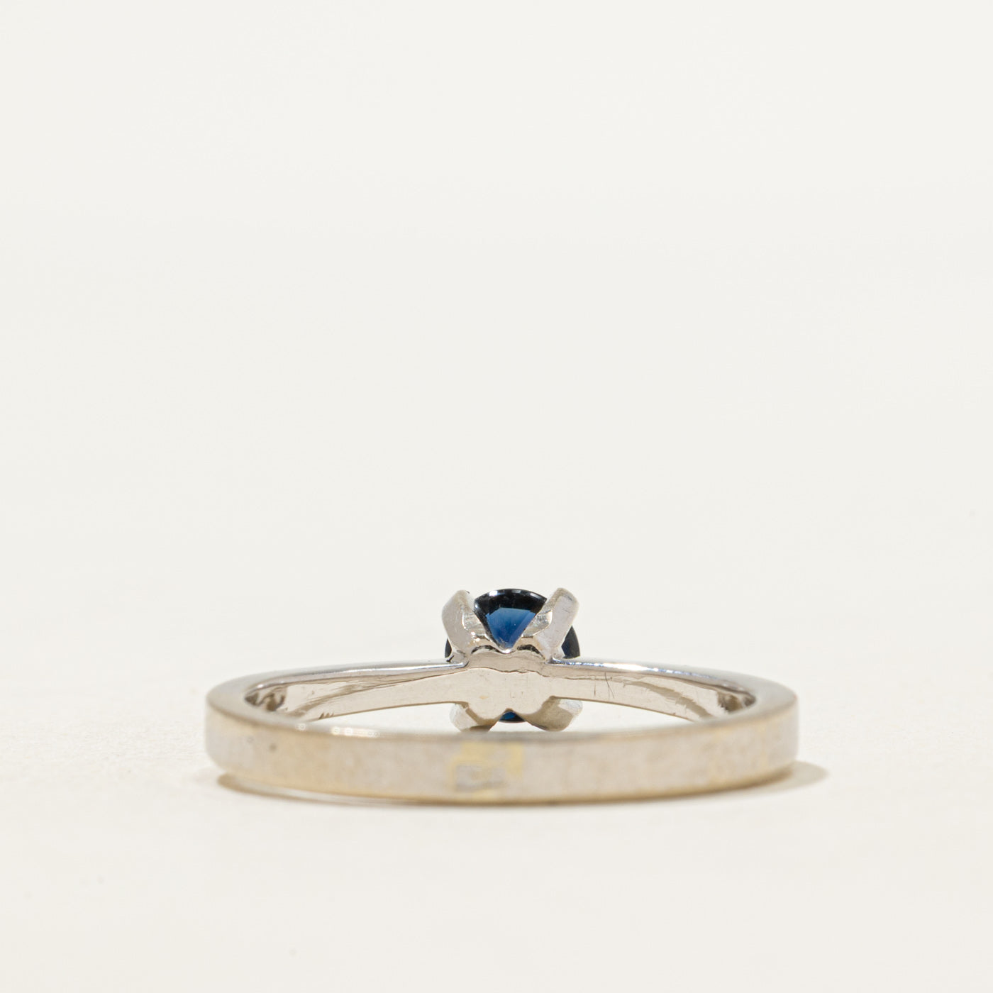 Ukrainian Hallmarked Solitaire Sapphire Ring | 0.55ct | SZ 6.5