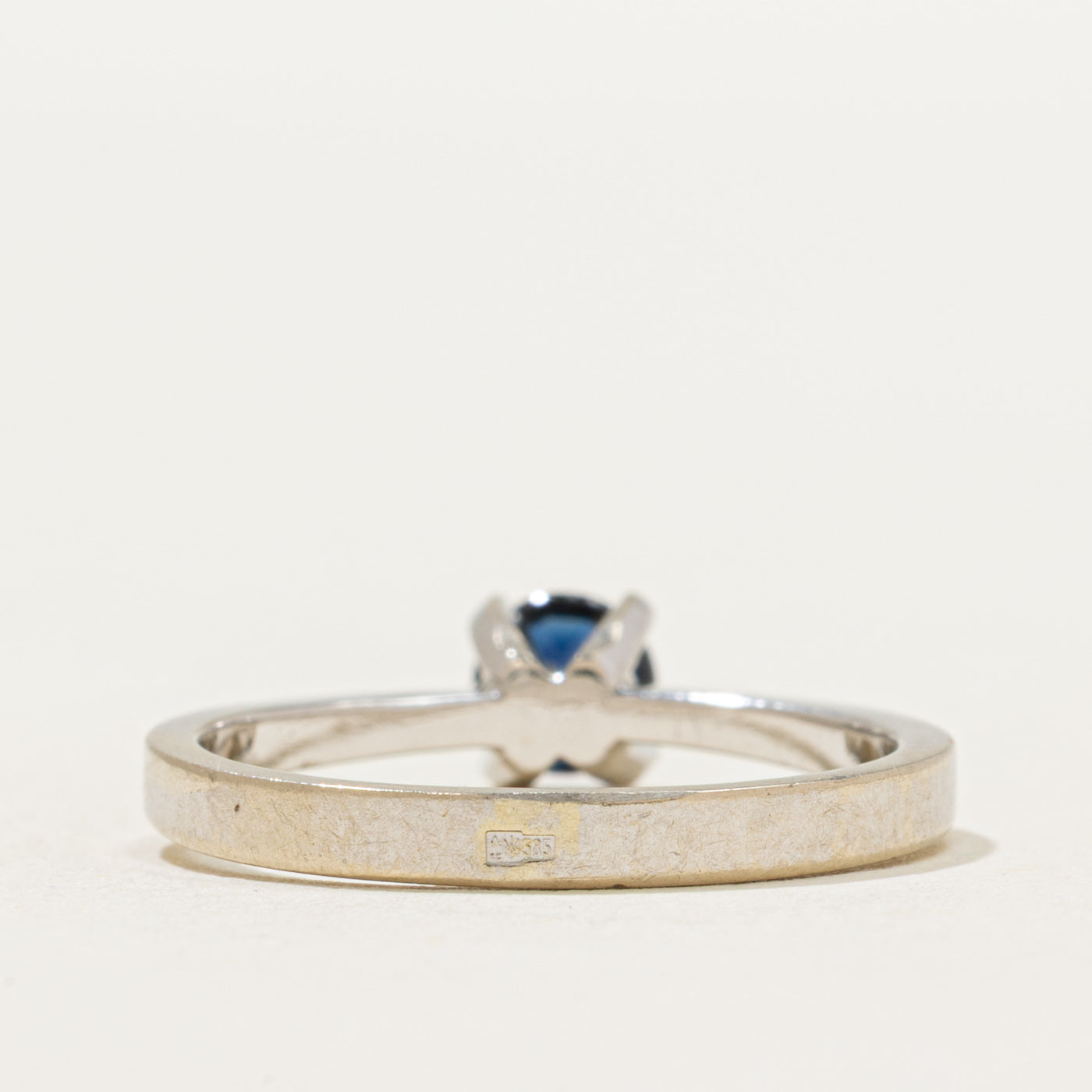 Ukrainian Hallmarked Solitaire Sapphire Ring | 0.55ct | SZ 6.5