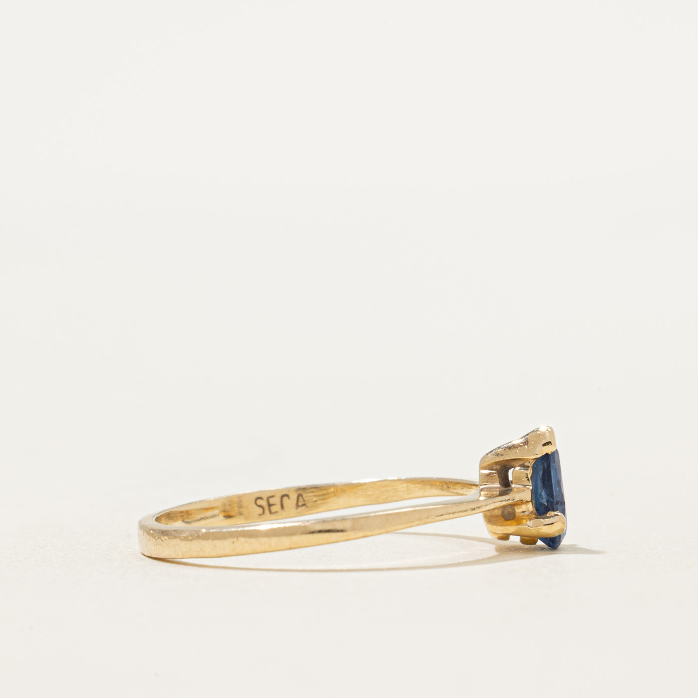 Bague saphir taille poire | 0,46 ct | Taille 7