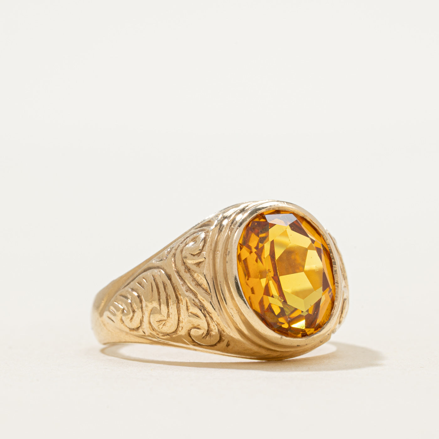 Synthetic Yellow Sapphire Cocktail Ring | 5.80ct | SZ 9.75