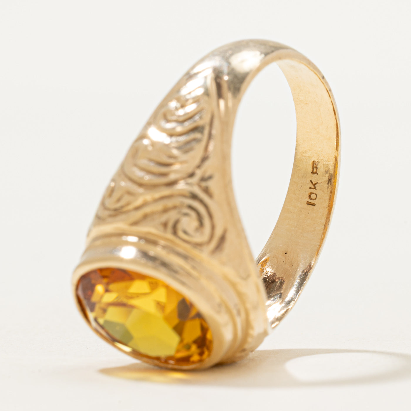 Synthetic Yellow Sapphire Cocktail Ring | 5.80ct | SZ 9.75