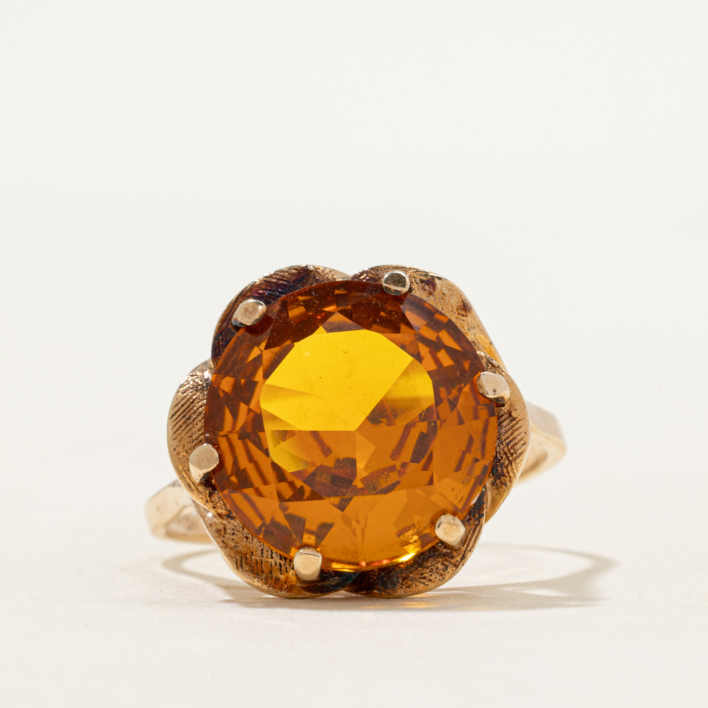 Synthetic Yellow Sapphire Cocktail Ring | 10.00ct | SZ 8.75