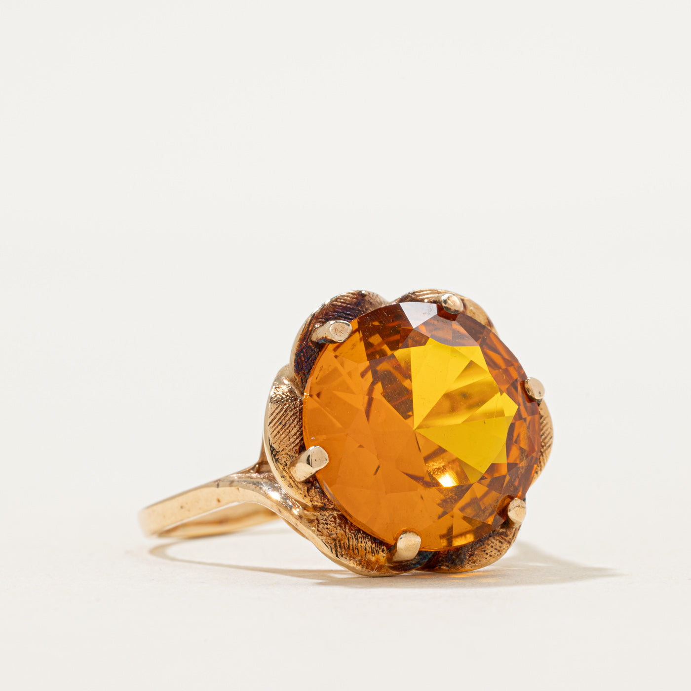 Synthetic Yellow Sapphire Cocktail Ring | 10.00ct | SZ 8.75