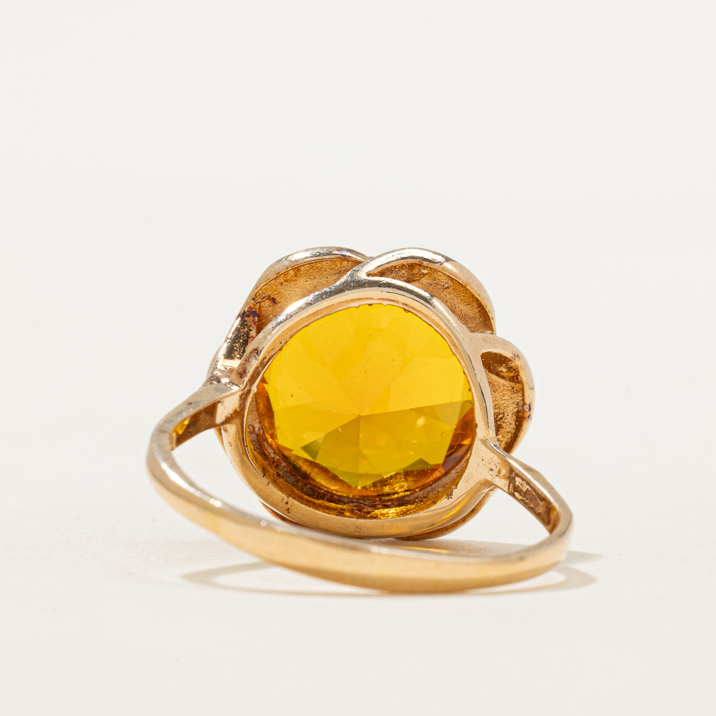 Synthetic Yellow Sapphire Cocktail Ring | 10.00ct | SZ 8.75