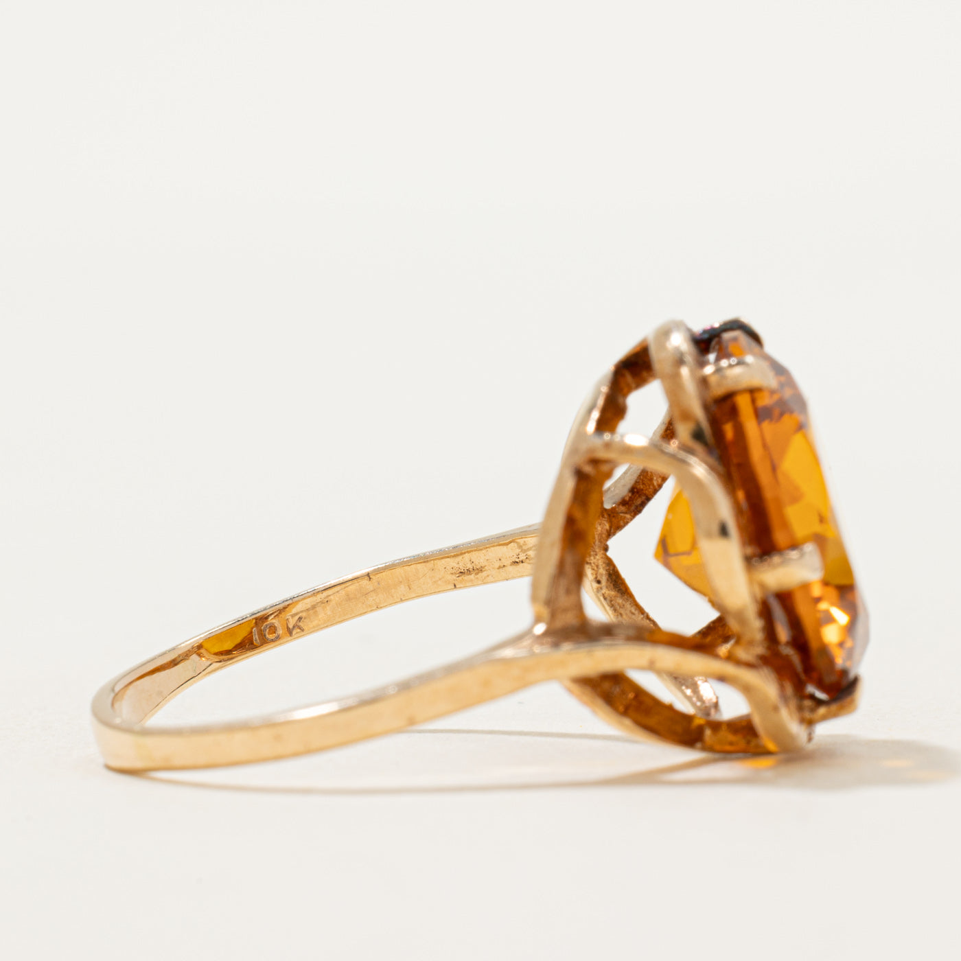 Synthetic Yellow Sapphire Cocktail Ring | 10.00ct | SZ 8.75