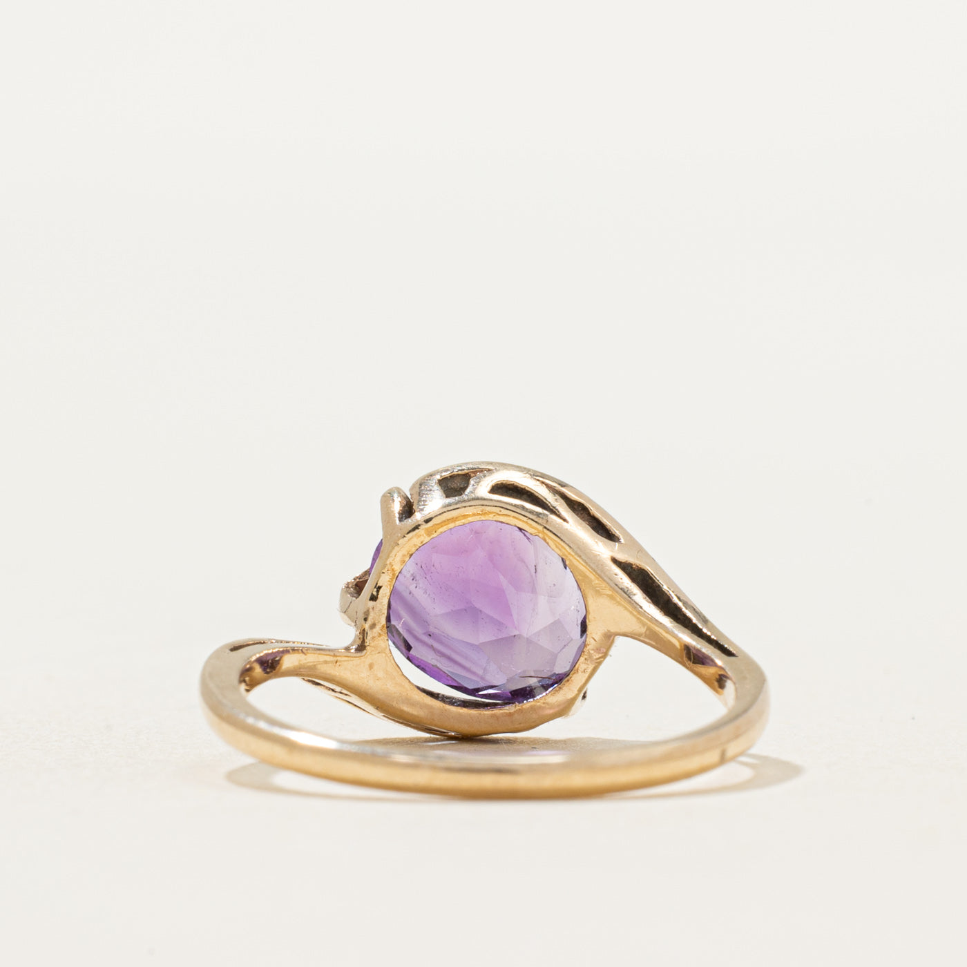 Solitaire Amethyst Bypass Ring | 1.25ct | SZ 3.25