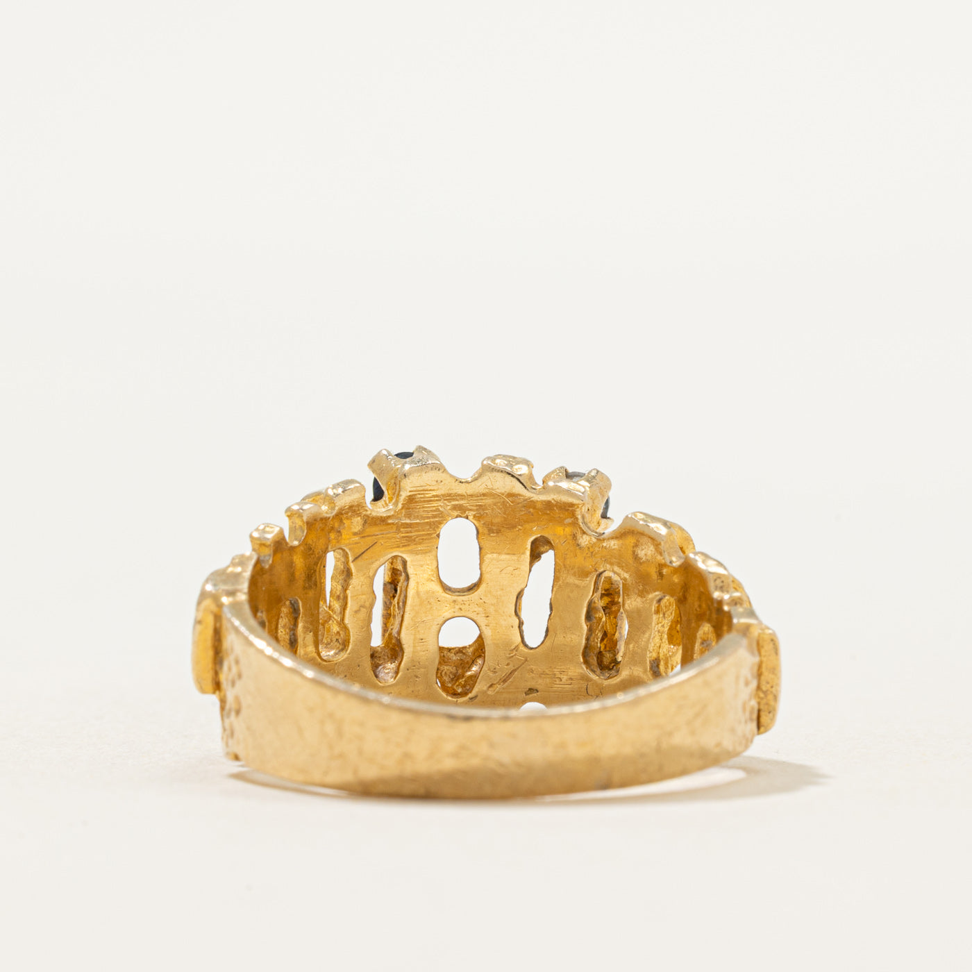 Scattered Multi Gemstone Textured Ring | 0.08ctw, 0.04ct | SZ 6.5