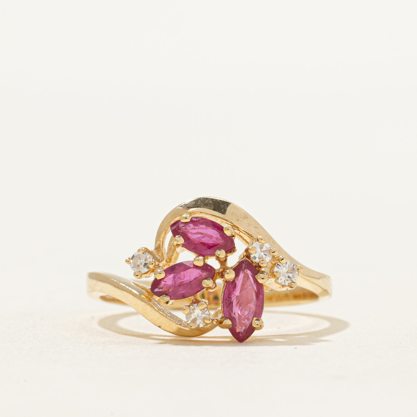 Scattered Ruby & Diamond Ring | 0.48ctw, 0.08ctw | SZ 6.5