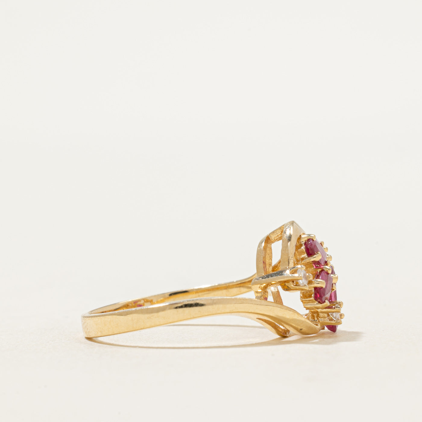 Scattered Ruby & Diamond Ring | 0.48ctw, 0.08ctw | SZ 6.5
