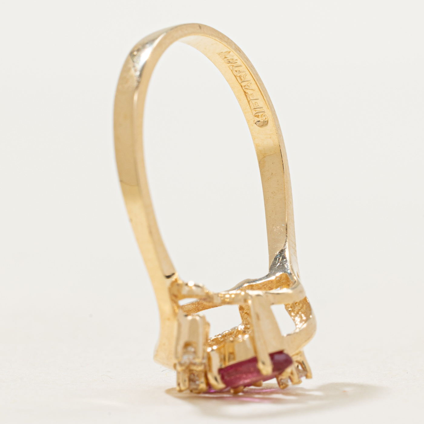 Scattered Ruby & Diamond Ring | 0.48ctw, 0.08ctw | SZ 6.5