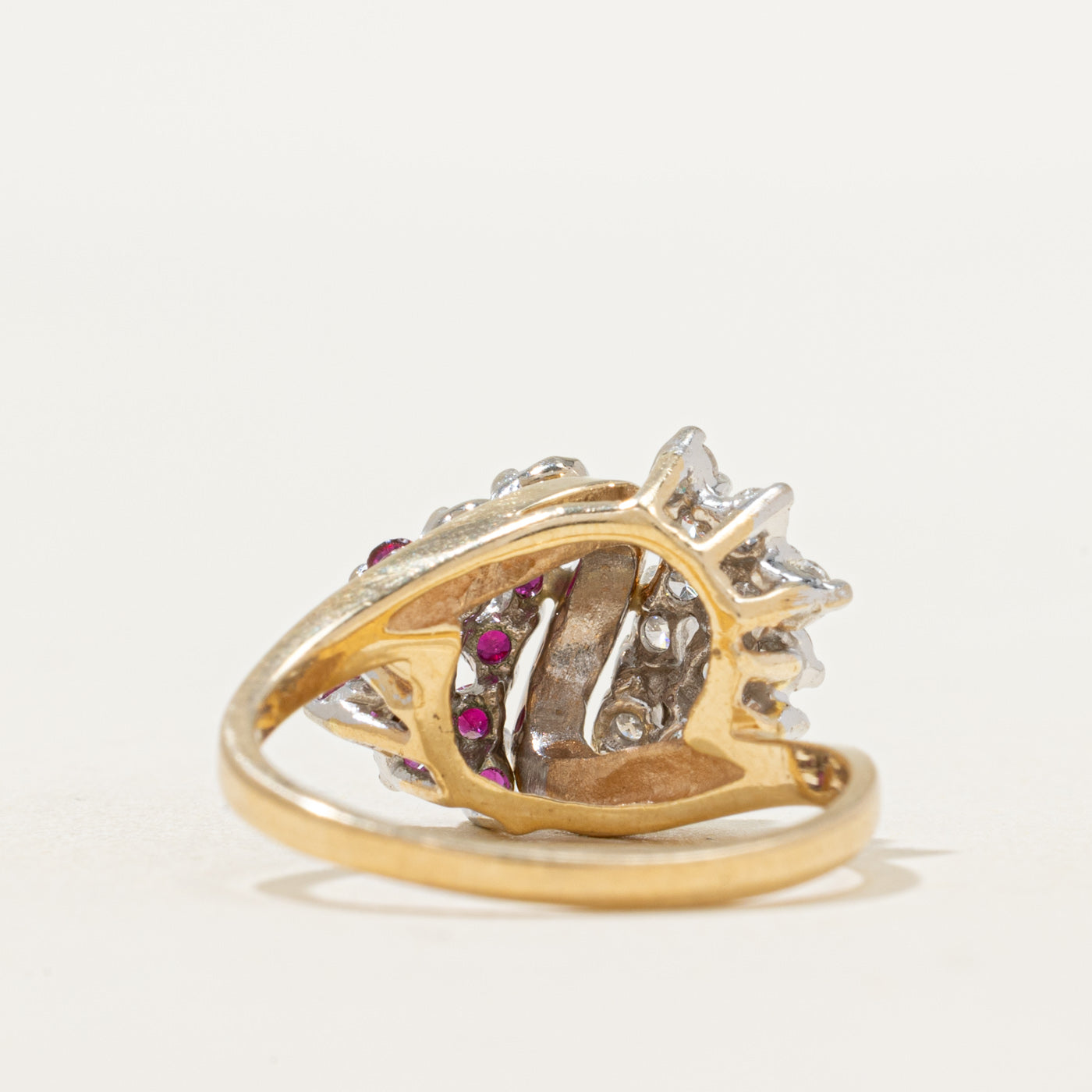 Ruby & Diamond Cluster Cocktail Ring | 0.40ctw, 0.35ctw | SZ 6.25