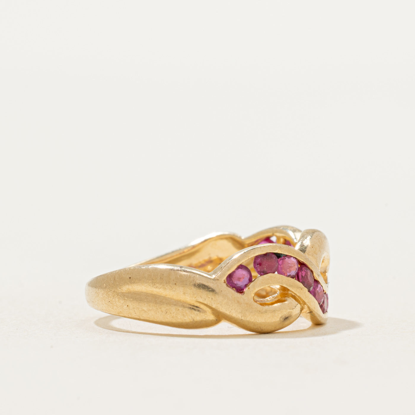 Ruby Double Cross Over Ring | 0.45ctw | SZ 5