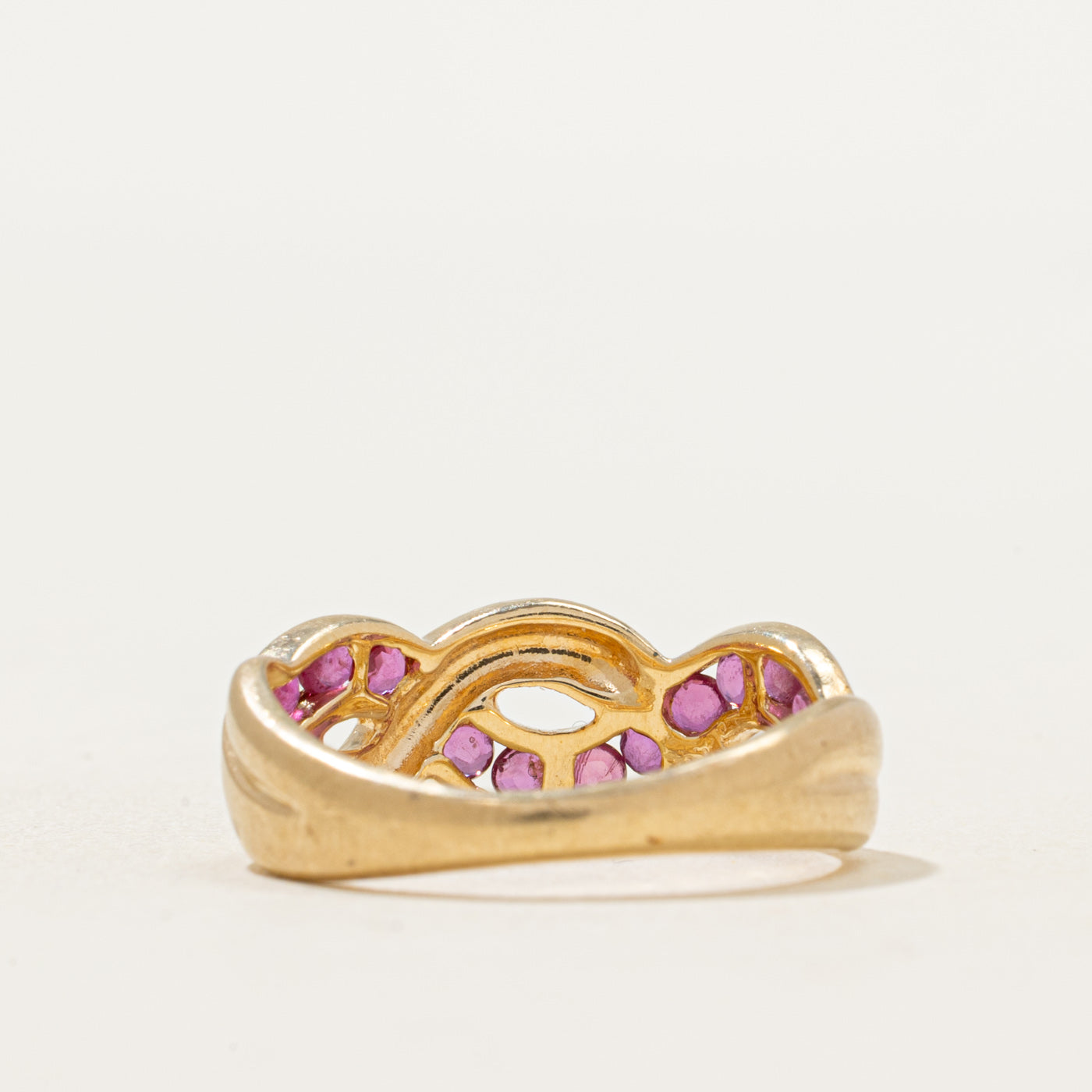 Ruby Double Cross Over Ring | 0.45ctw | SZ 5