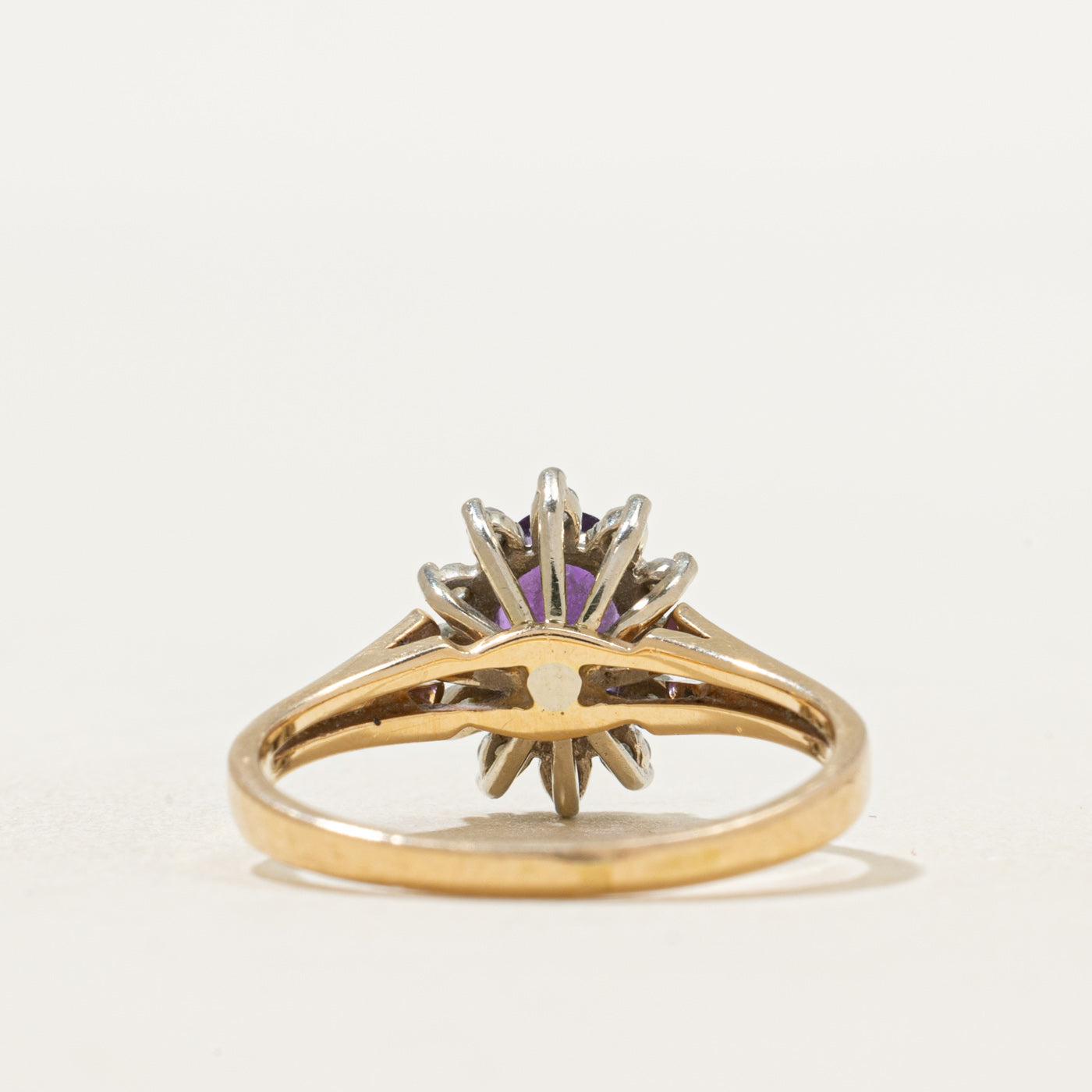 'Birks' Amethyst & Diamond Petal Ring | 0.60ct, 0.12ctw | SZ 6