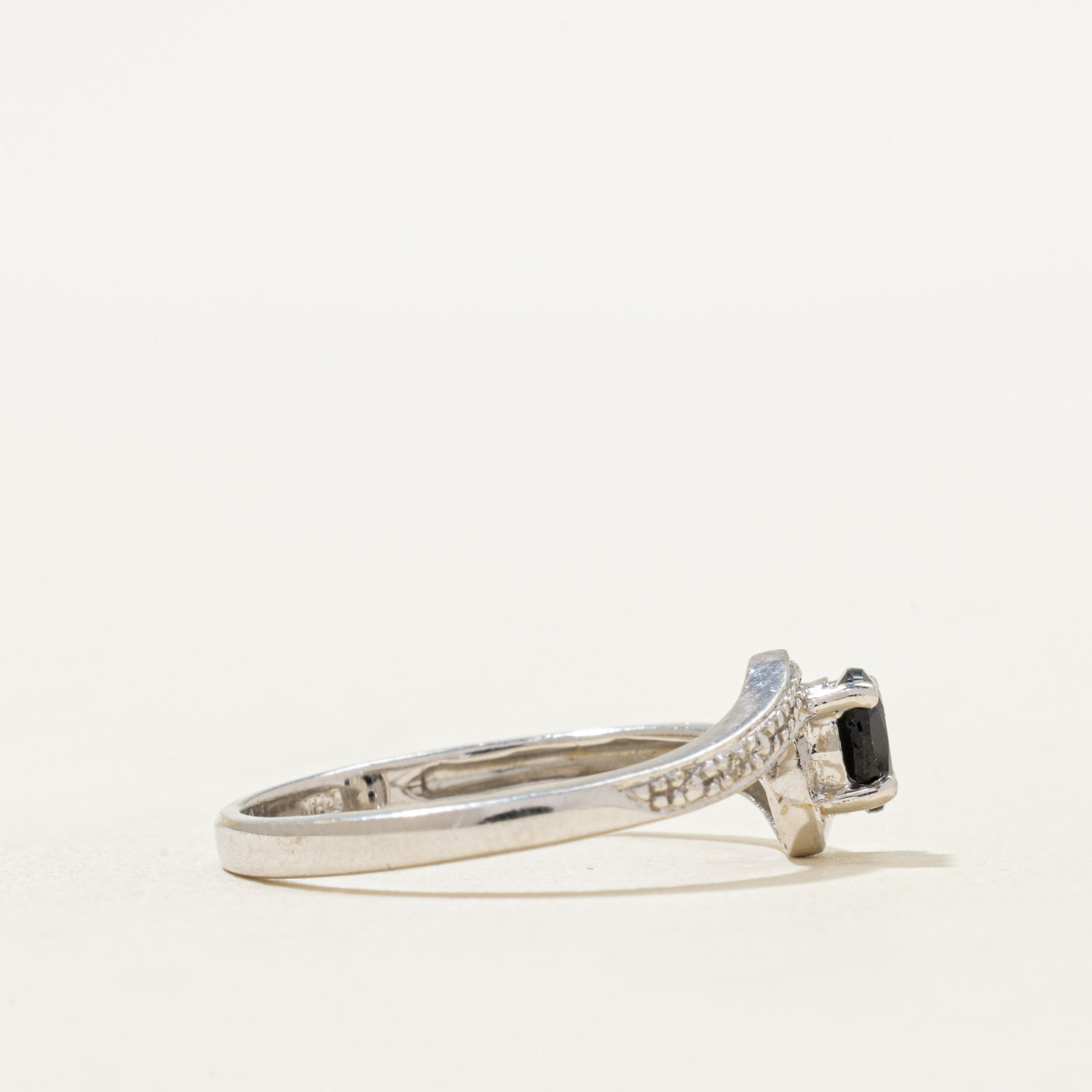 Sapphire & Diamond Bypass Ring | 0.34ct, 0.005ctw | SZ 7.25