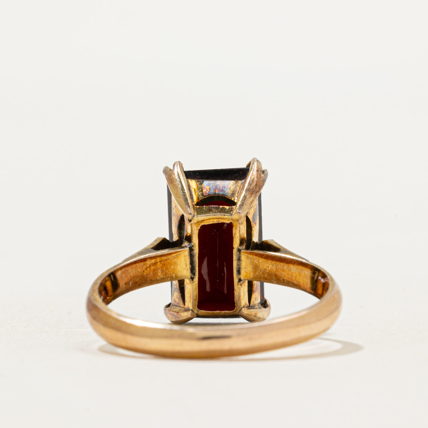 Bague en grenat taille émeraude | 5,00 ct | Taille 6,25