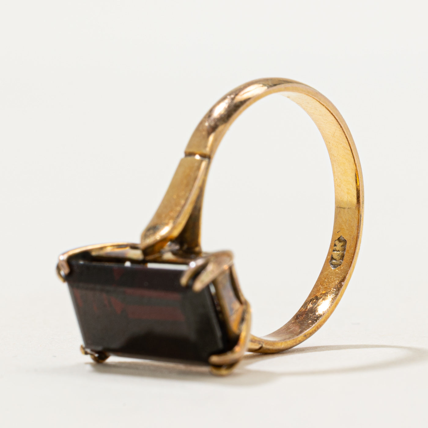 Bague en grenat taille émeraude | 5,00 ct | Taille 6,25