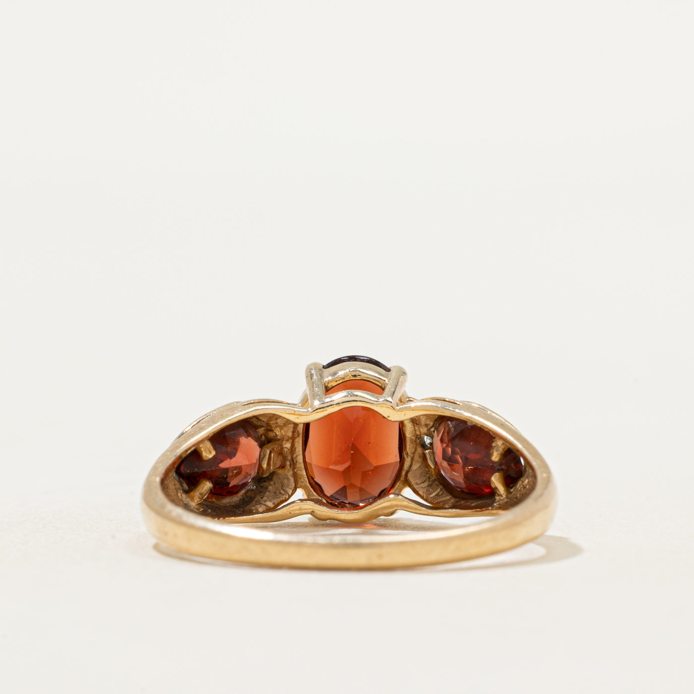 Mixed Cut Garnet & Diamond Ring | 2.20ctw, 0.01ctw | SZ 8