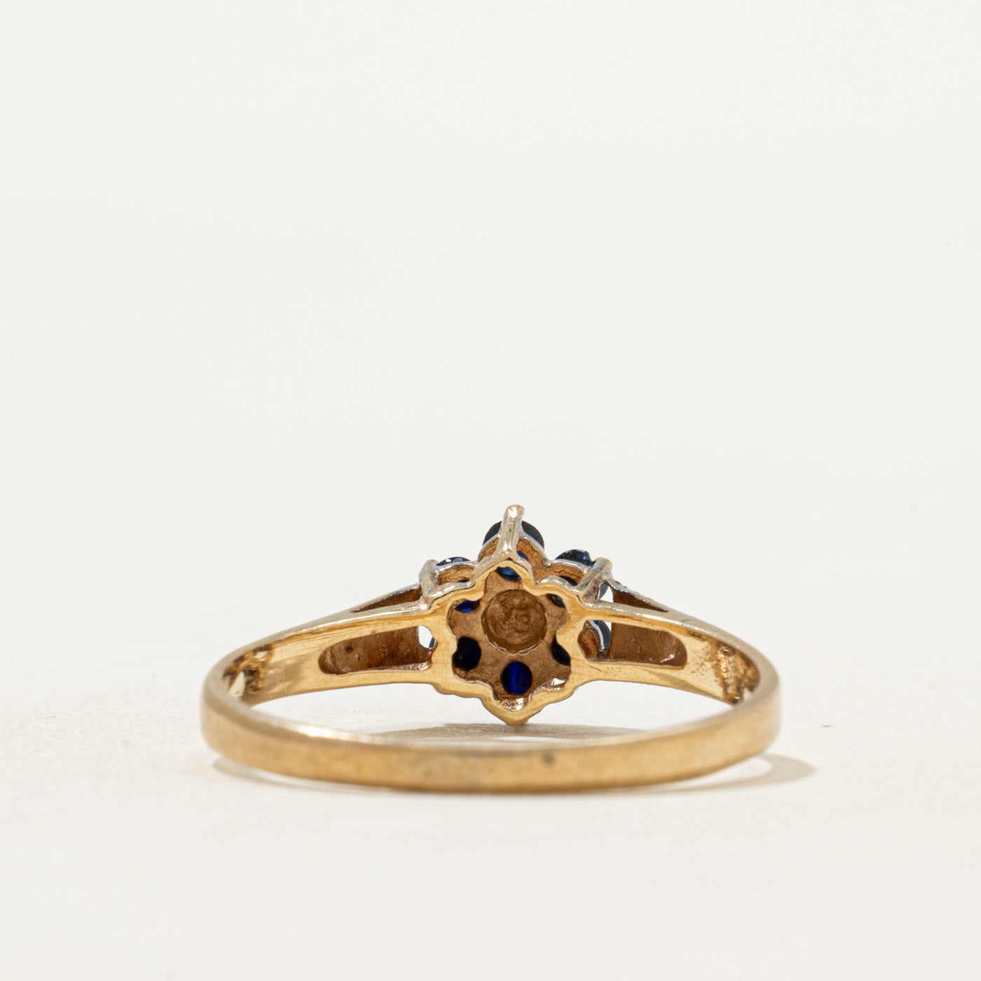 1987 Birmingham Sapphire & Diamond Petal Ring | 0.25ctw, 0.01ct | SZ 6.5