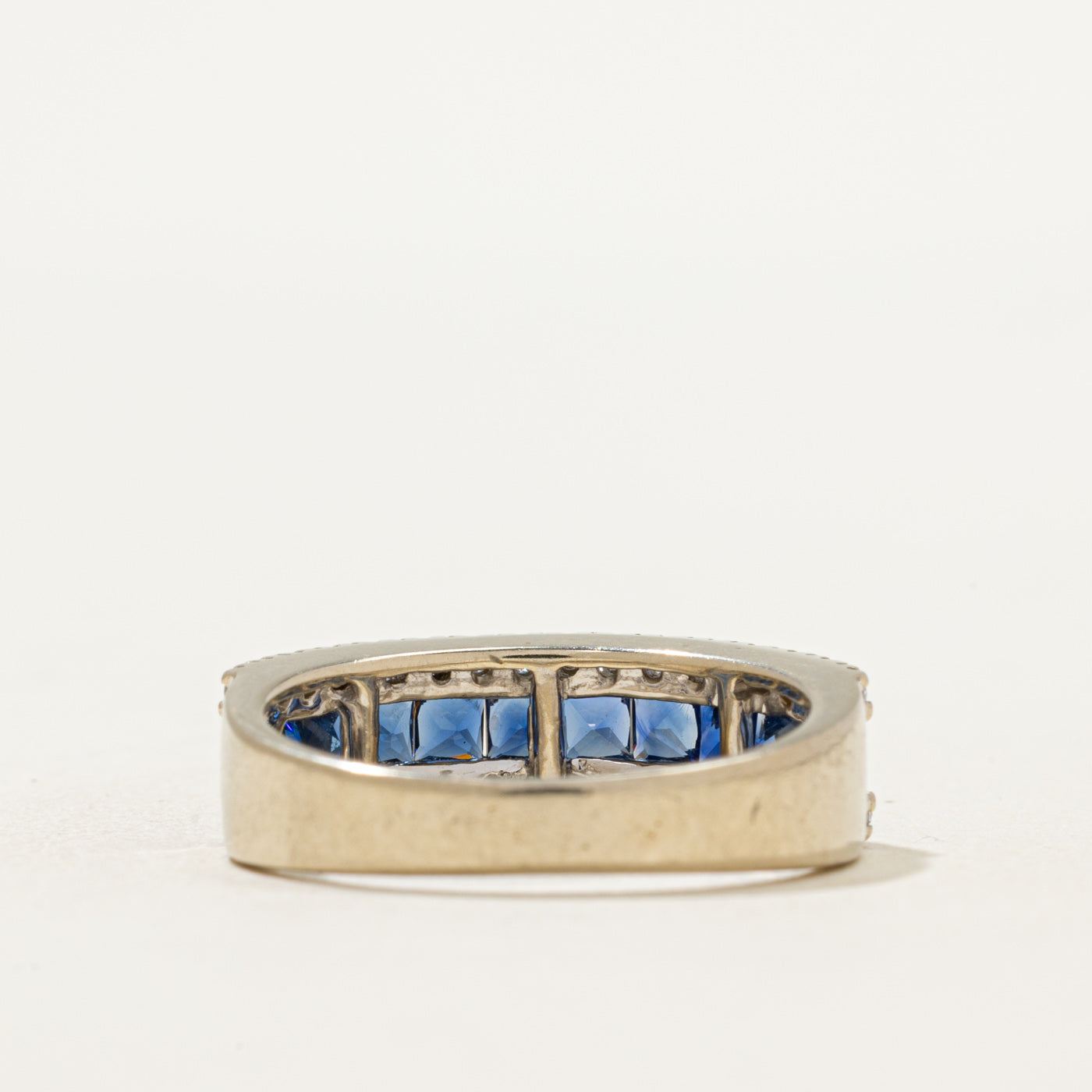 Multi Row Sapphire & Diamond Ring | 1.00ctw, 0.24ctw | SZ 6.75