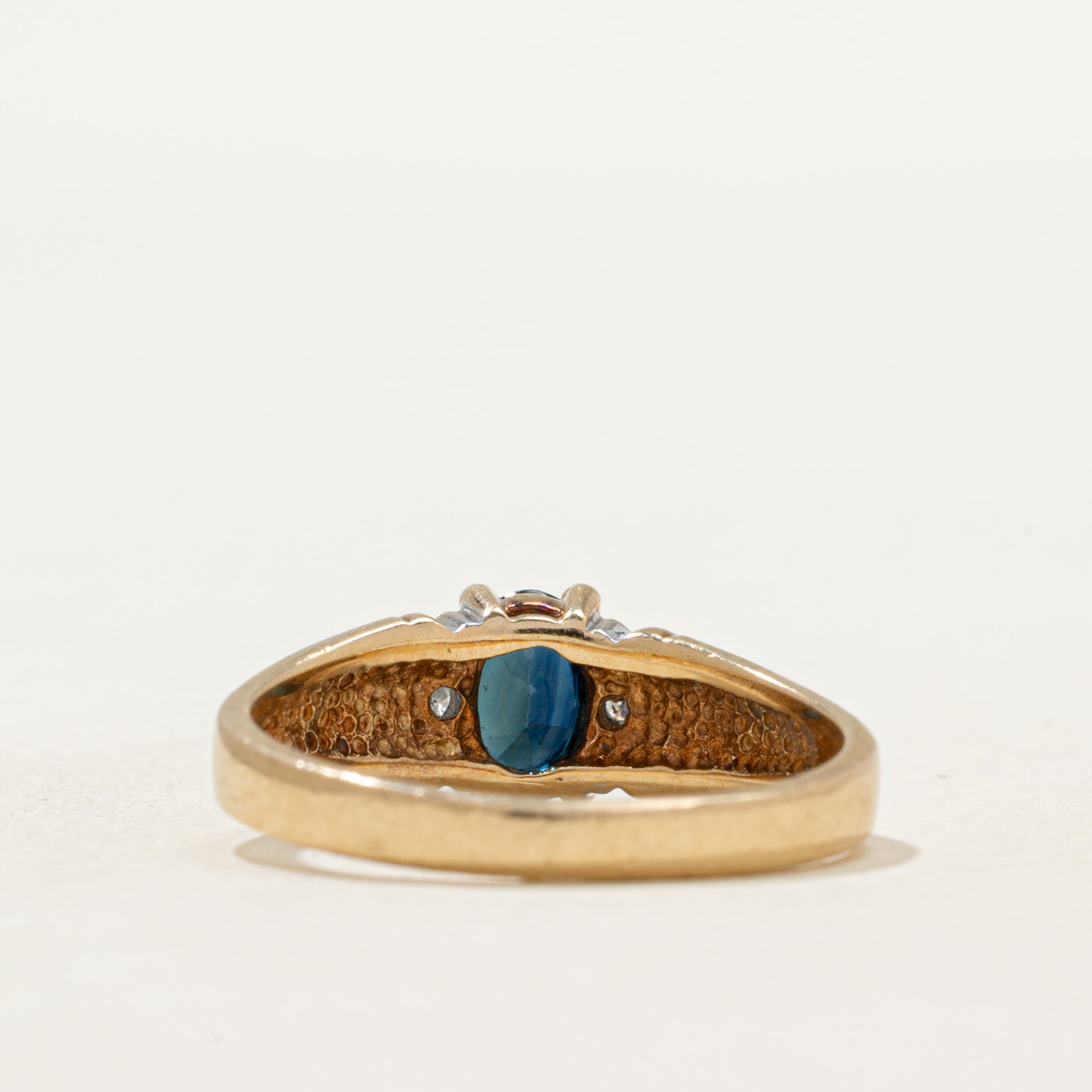 Oval Cut Sapphire & Diamond Ring | 0.50ct, 0.02ctw | SZ 6.5