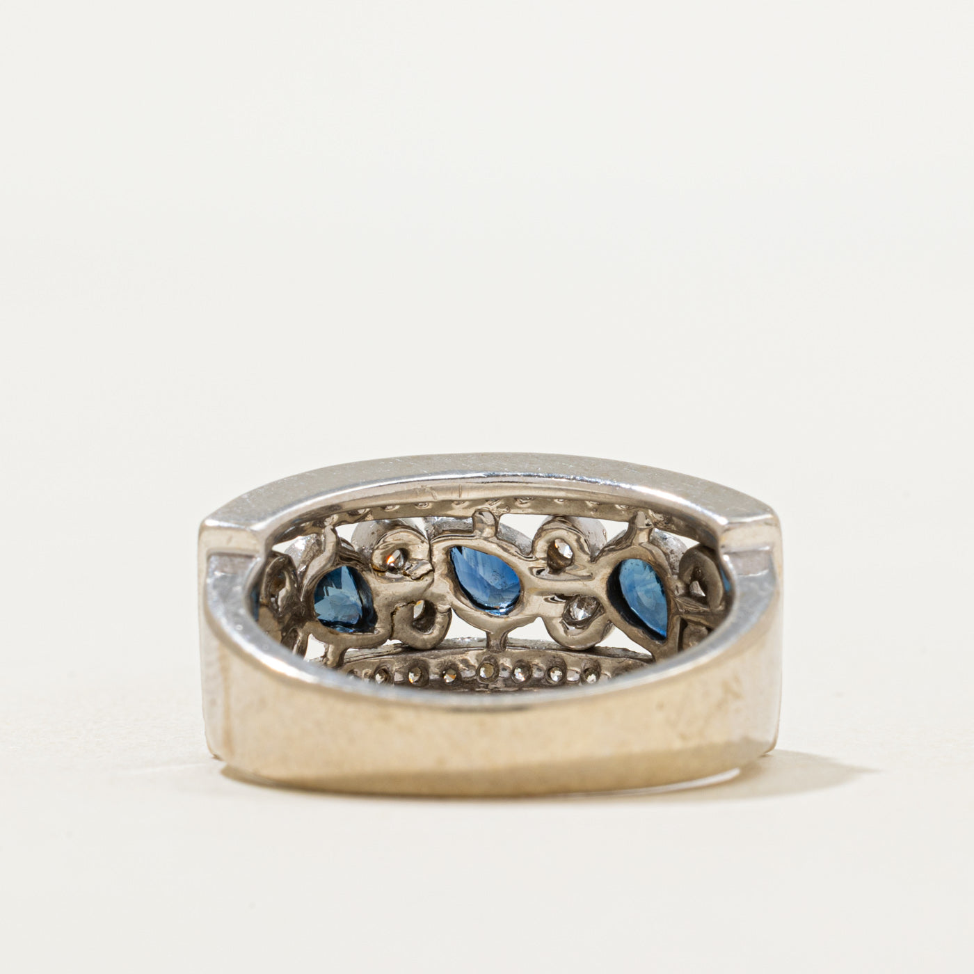 Diamond & Sapphire Ornate Ring | 0.53ctw, 0.33ctw | SZ 5.75