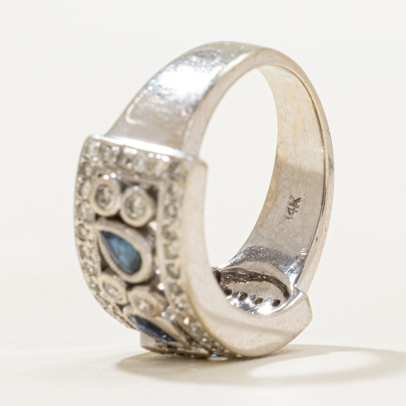 Diamond & Sapphire Ornate Ring | 0.53ctw, 0.33ctw | SZ 5.75