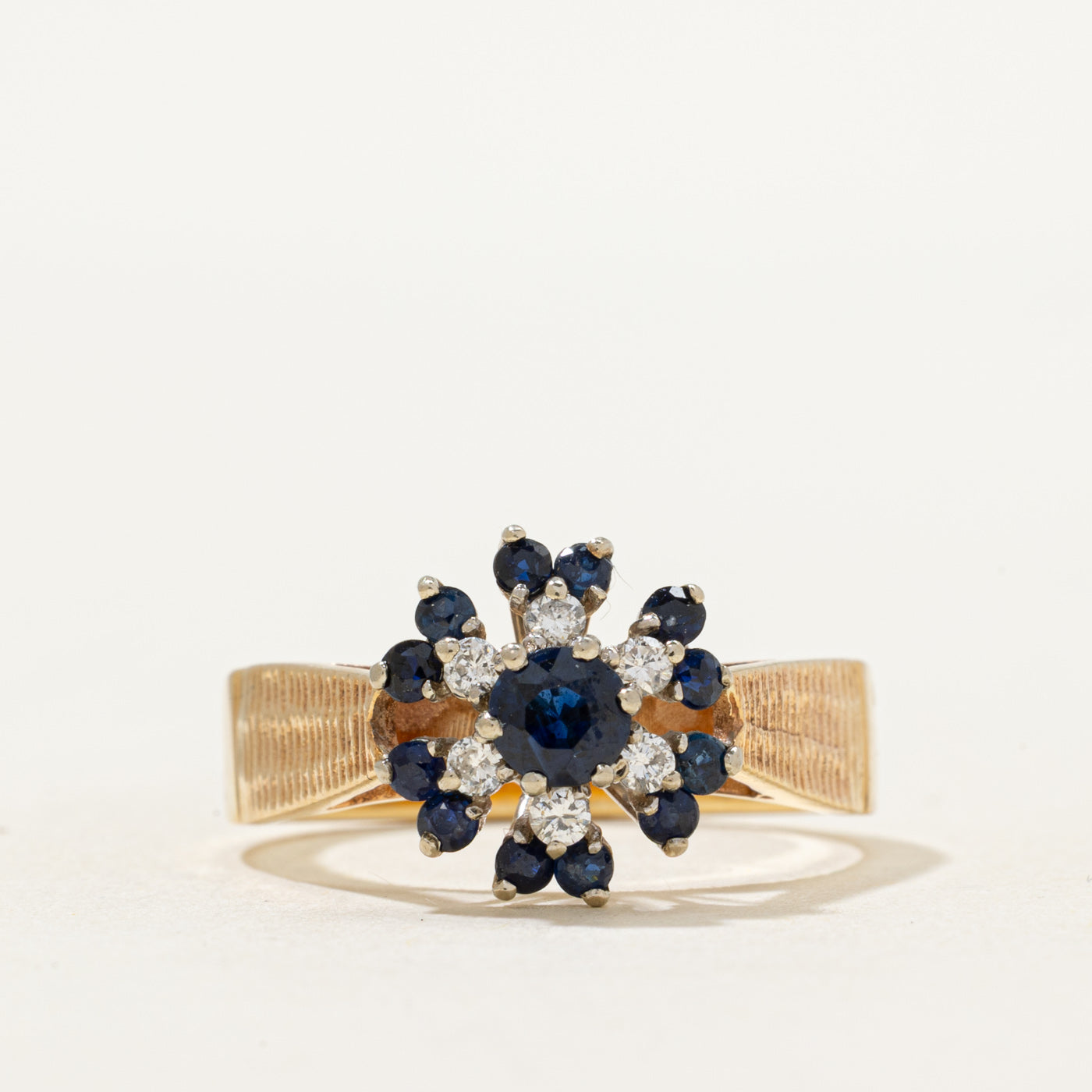 Sapphire & Diamond Cocktail Ring | 0.65ctw, 0.12ctw | SZ 8