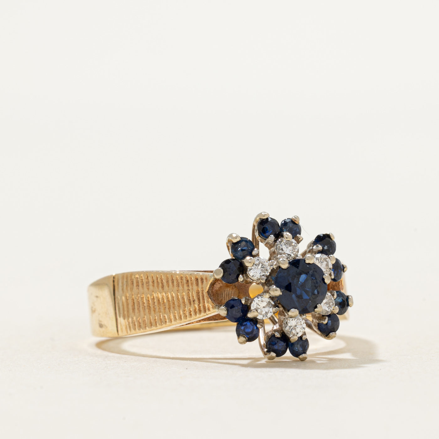 Sapphire & Diamond Cocktail Ring | 0.65ctw, 0.12ctw | SZ 8