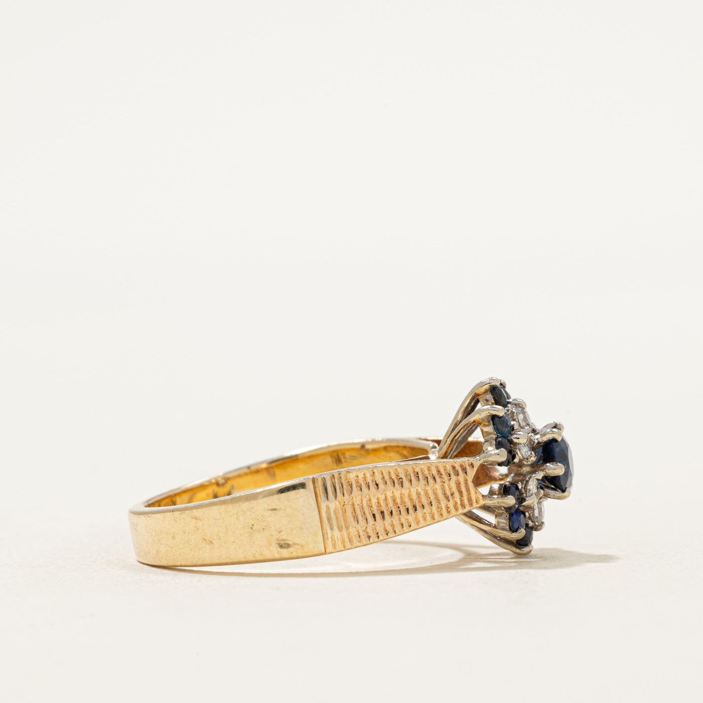 Sapphire & Diamond Cocktail Ring | 0.65ctw, 0.12ctw | SZ 8