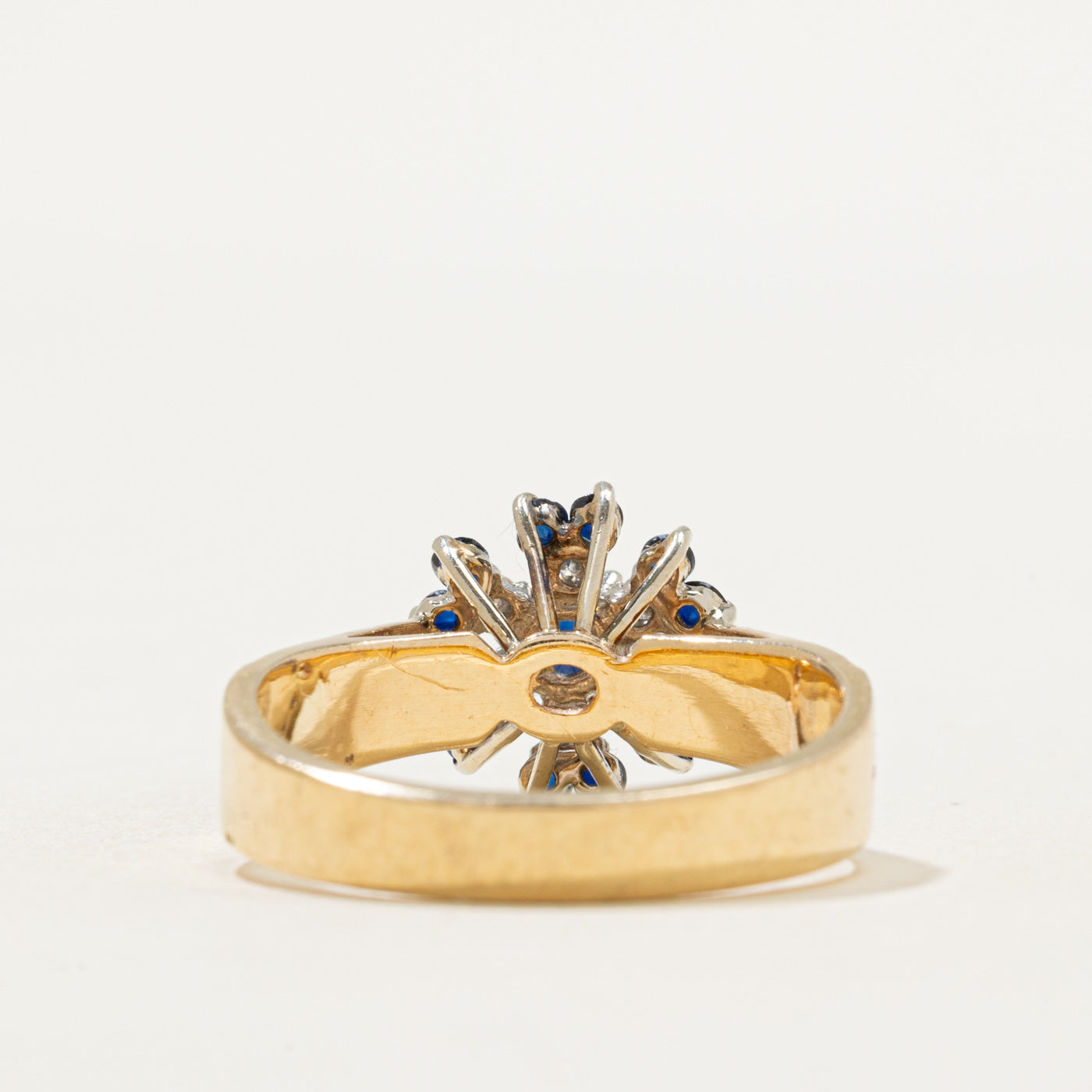 Sapphire & Diamond Cocktail Ring | 0.65ctw, 0.12ctw | SZ 8