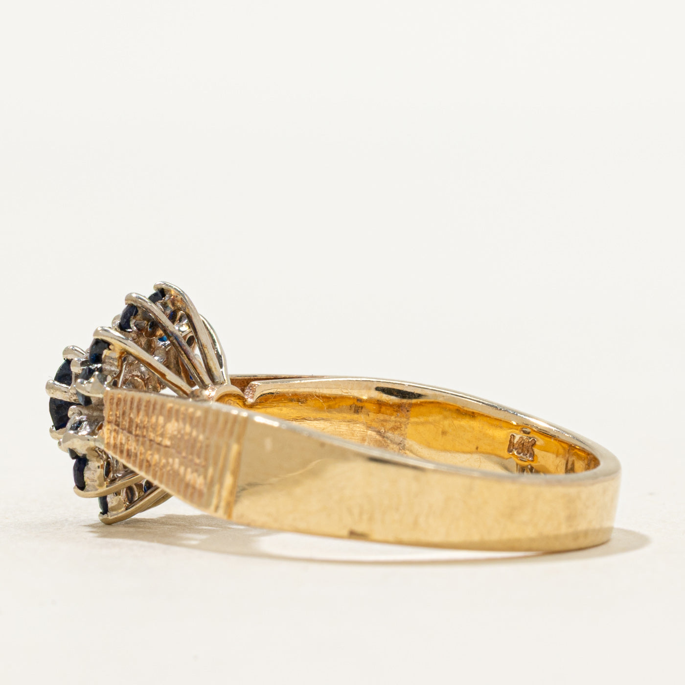 Sapphire & Diamond Cocktail Ring | 0.65ctw, 0.12ctw | SZ 8