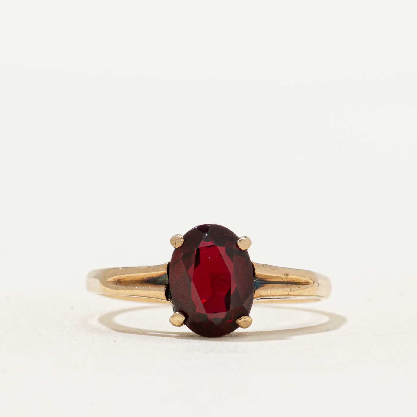 Oval Cut Synthetic Ruby Ring | 1.30ct | SZ 6.75