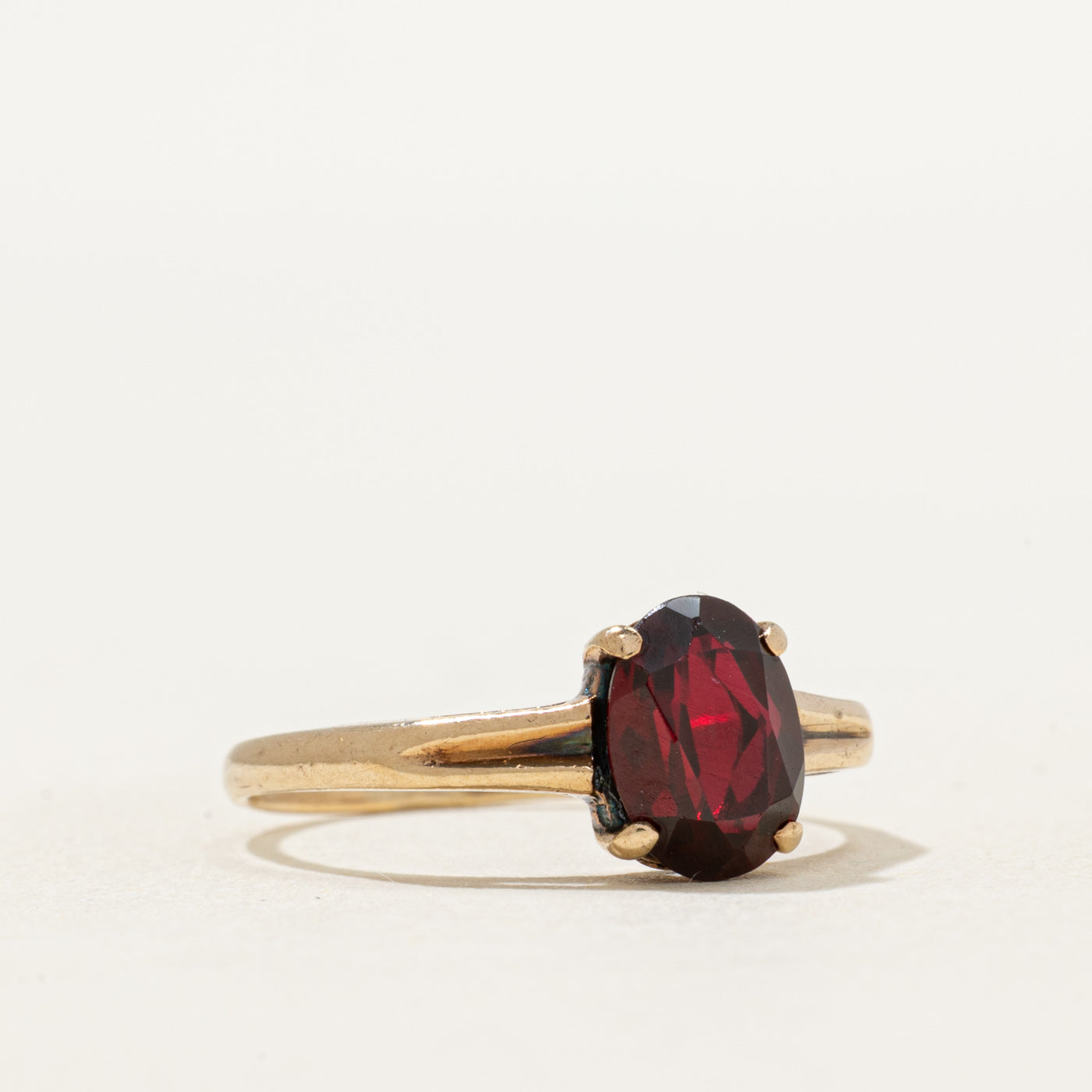 Oval Cut Synthetic Ruby Ring | 1.30ct | SZ 6.75