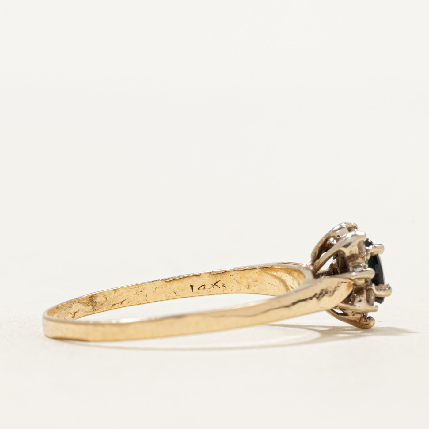 Sapphire & Diamond Petal Ring | 0.30ct, 0.09ctw | SZ 8.5