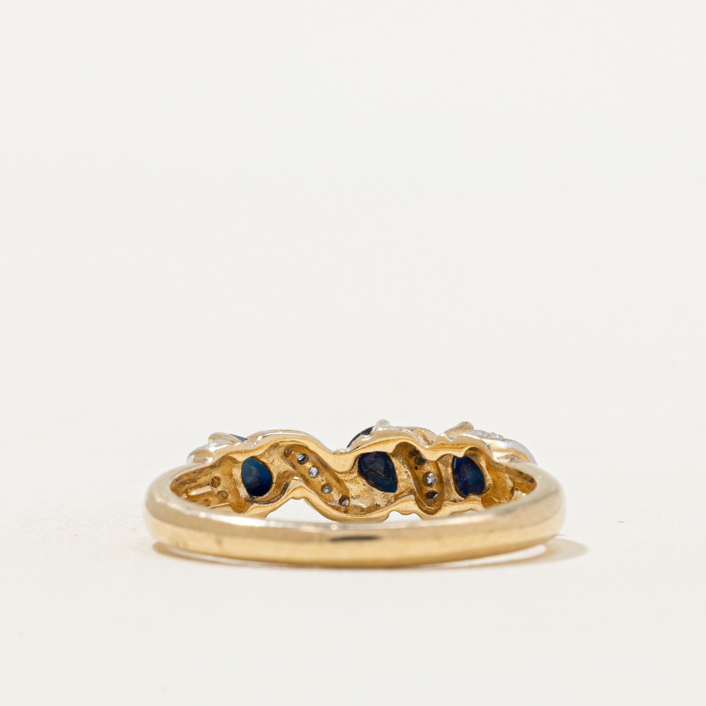 Bague saphir et diamants | 0,50 ct, 0,03 ct | Taille 6,75