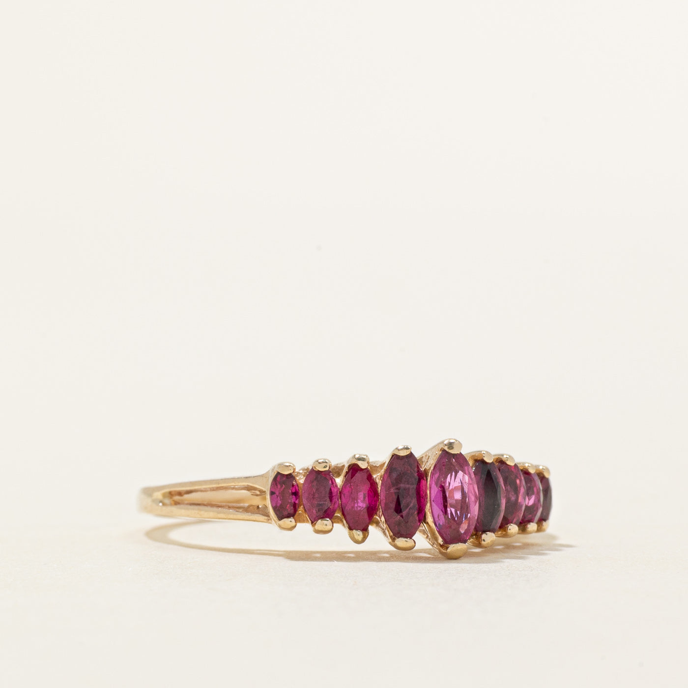 Tiered Marquise Cut Ruby Ring | 1.00ctw | SZ 8