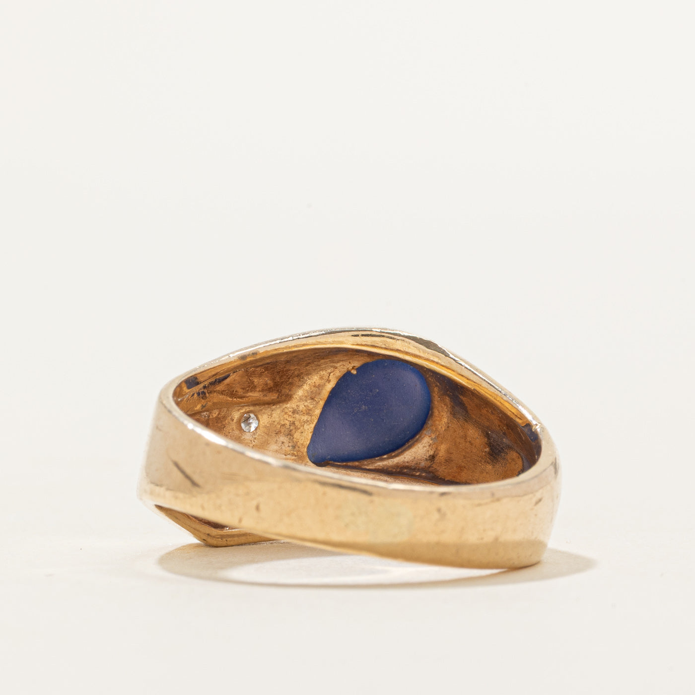 Synthetic Star Sapphire & Diamond Cocktail Ring | 1.25ct, 0.03ctw | SZ 7.75