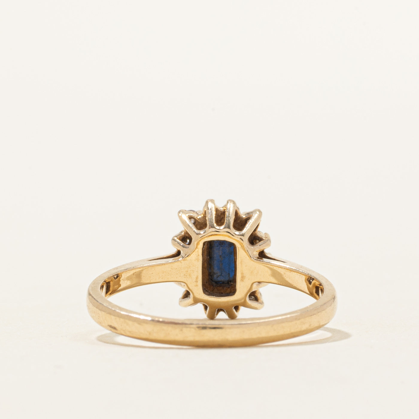 Sapphire & Diamond Petal Ring | 0.75ct, 0.11ctw | SZ 6.5