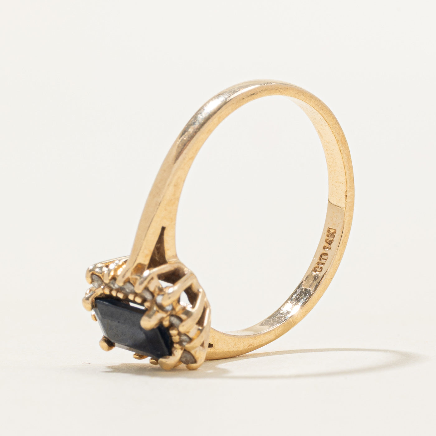 Sapphire & Diamond Petal Ring | 0.75ct, 0.11ctw | SZ 6.5