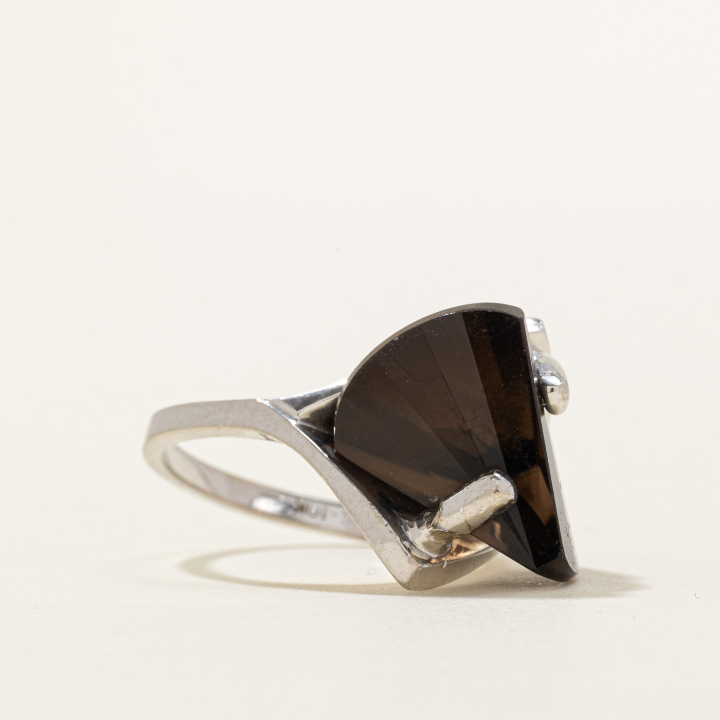 Smoky Quartz Abstract Ring | 12.00ct | SZ 6.5