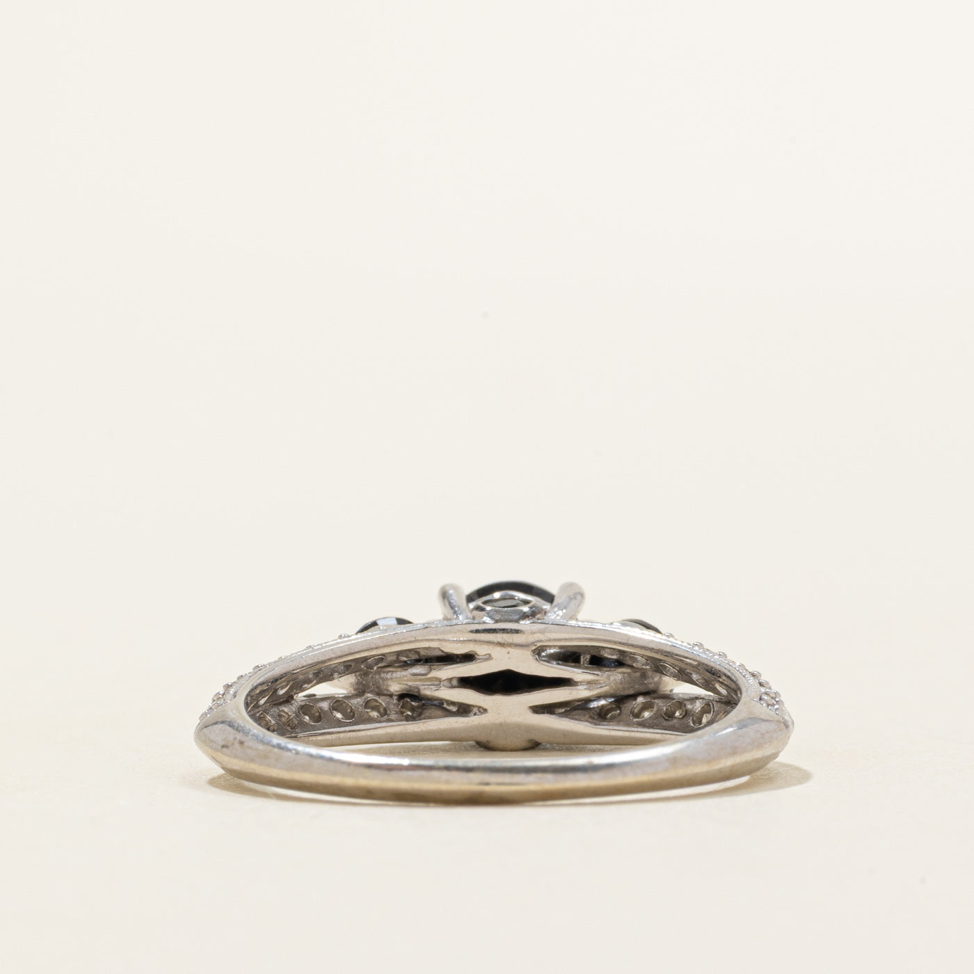 Black Diamond & Diamond Accent Ornate Ring | 1.60ctw | SZ 8