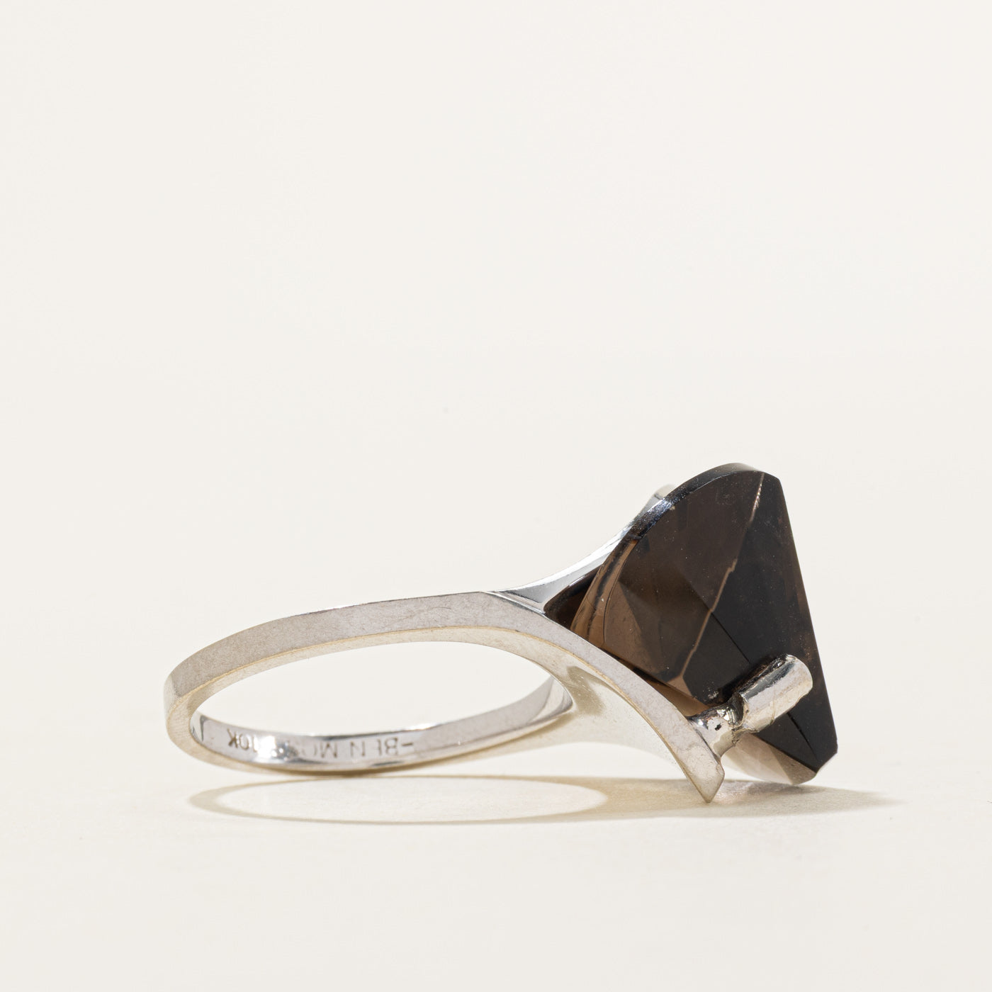 Smoky Quartz Abstract Ring | 12.00ct | SZ 6.5