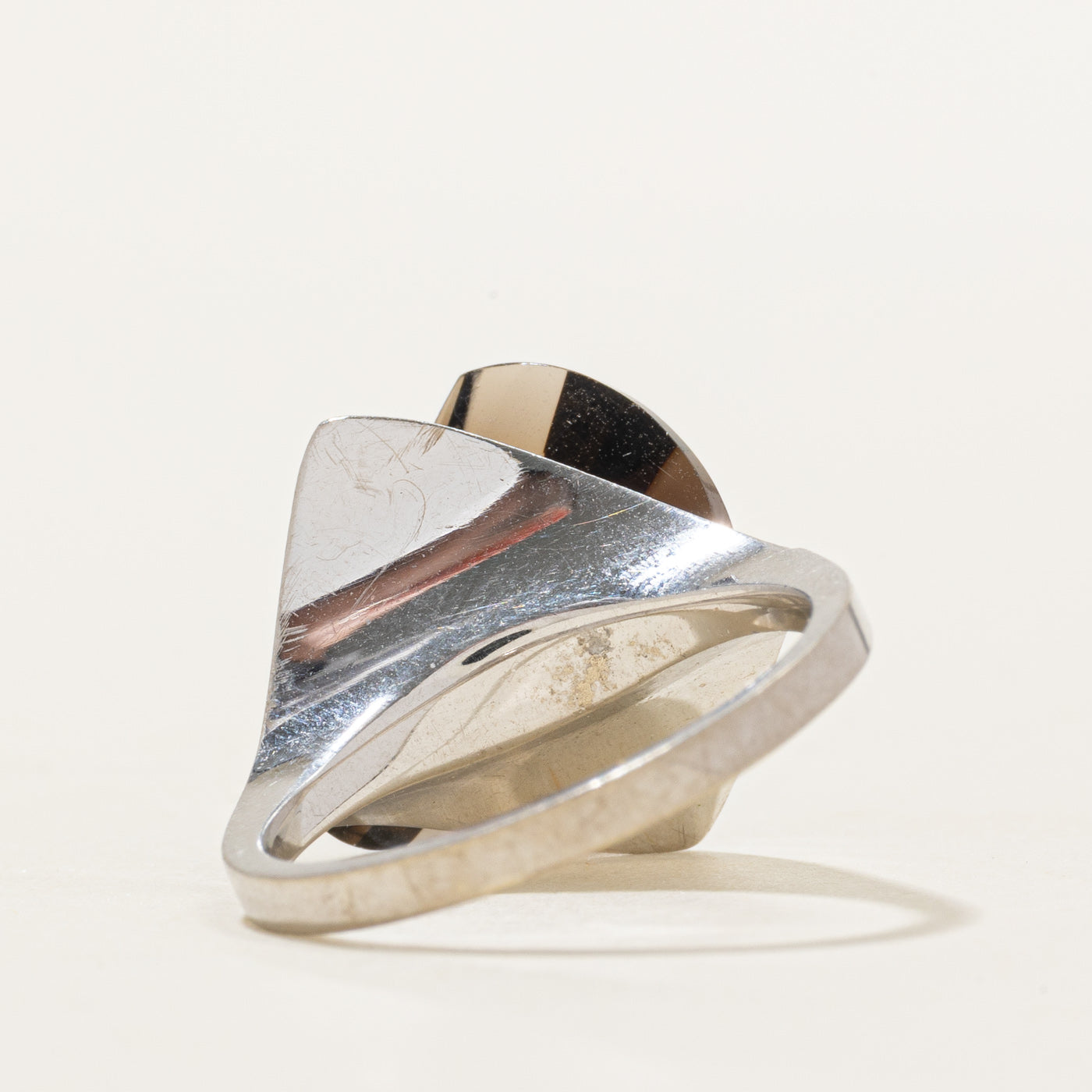 Smoky Quartz Abstract Ring | 12.00ct | SZ 6.5