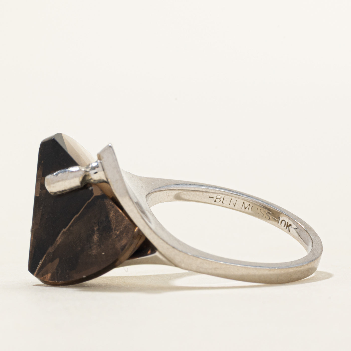 Smoky Quartz Abstract Ring | 12.00ct | SZ 6.5