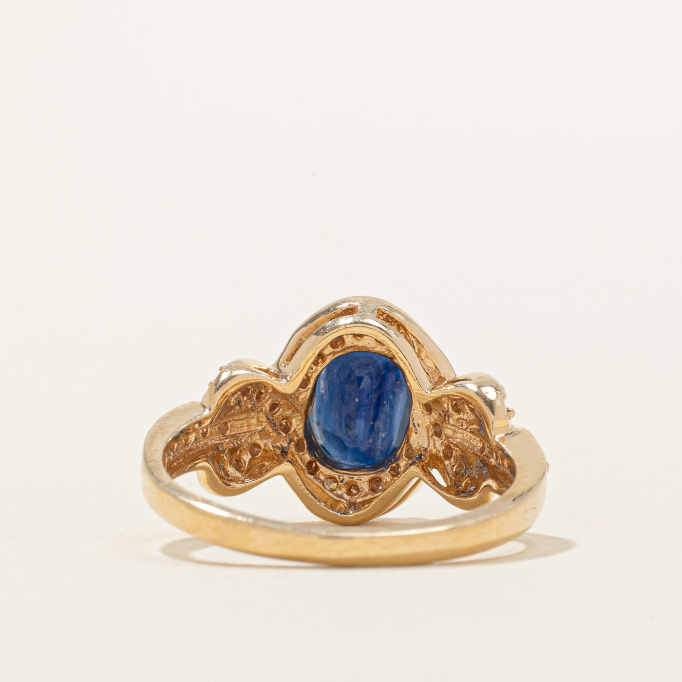 Sapphire & Diamond Double Cross Over Ring | 1.60ct, 0.19ctw | SZ 6